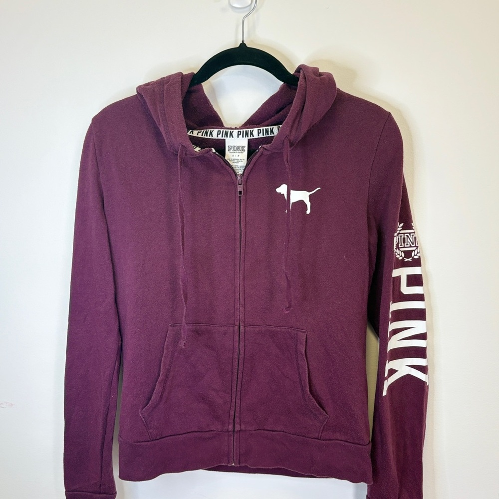 Victoria's Secret PINK Deep Purple Zip-Up Hoodie